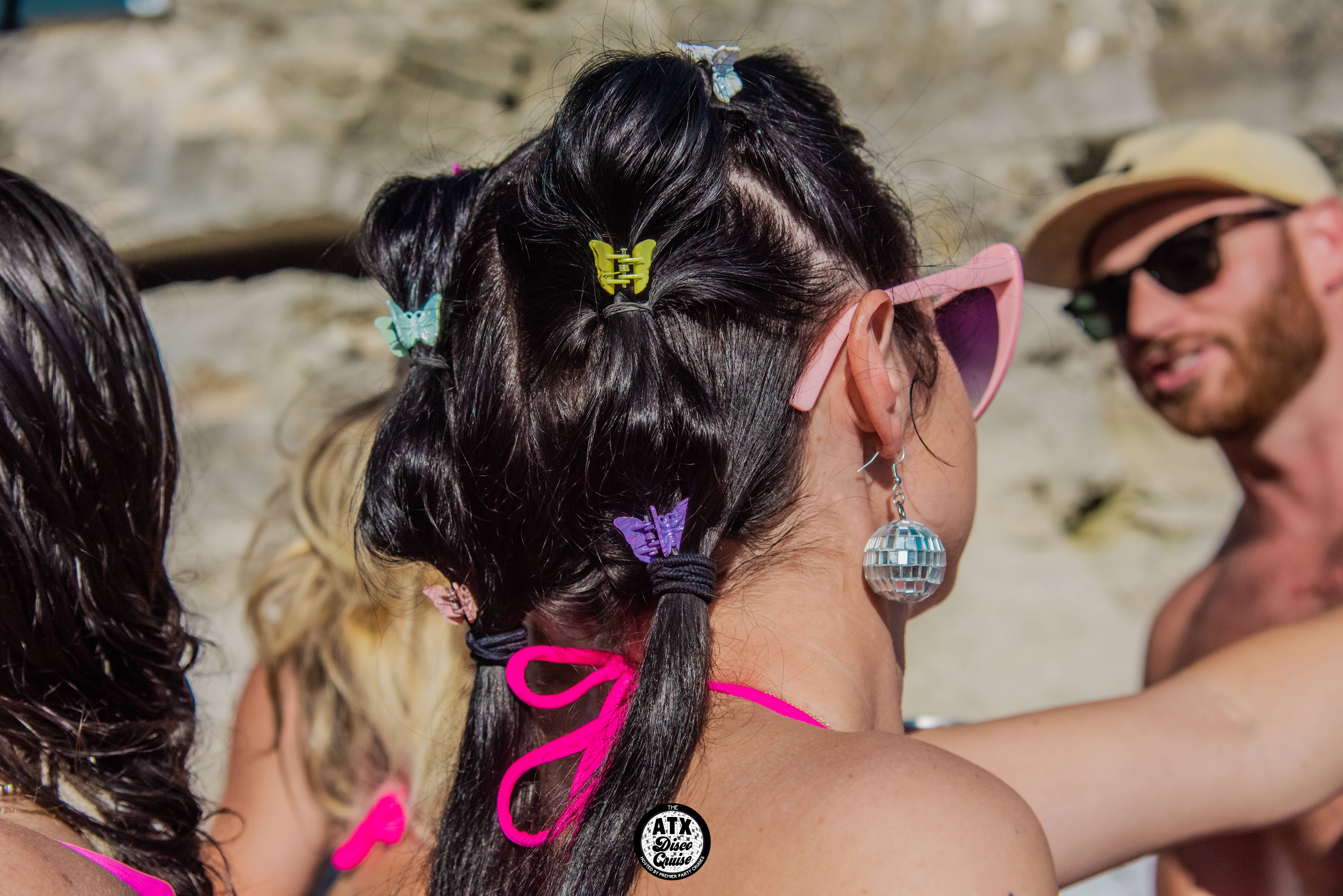 Cool party accessories at a bachelorette party in Austin by Premier Party Cruises